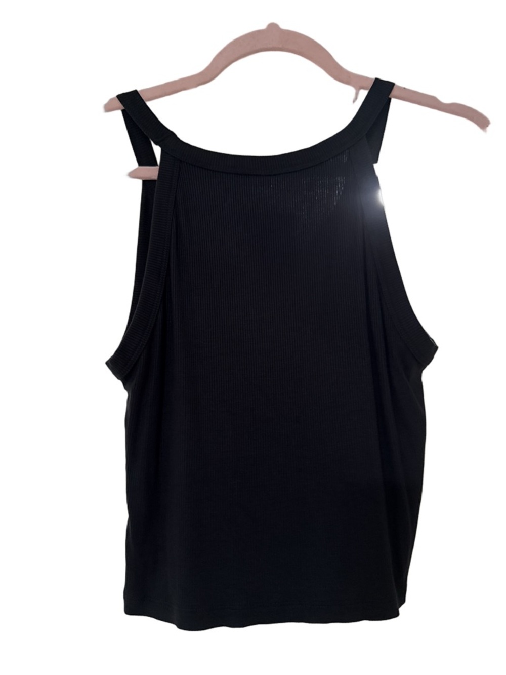 Black Ribbed Tank Top - Small - Picture 2 of 2